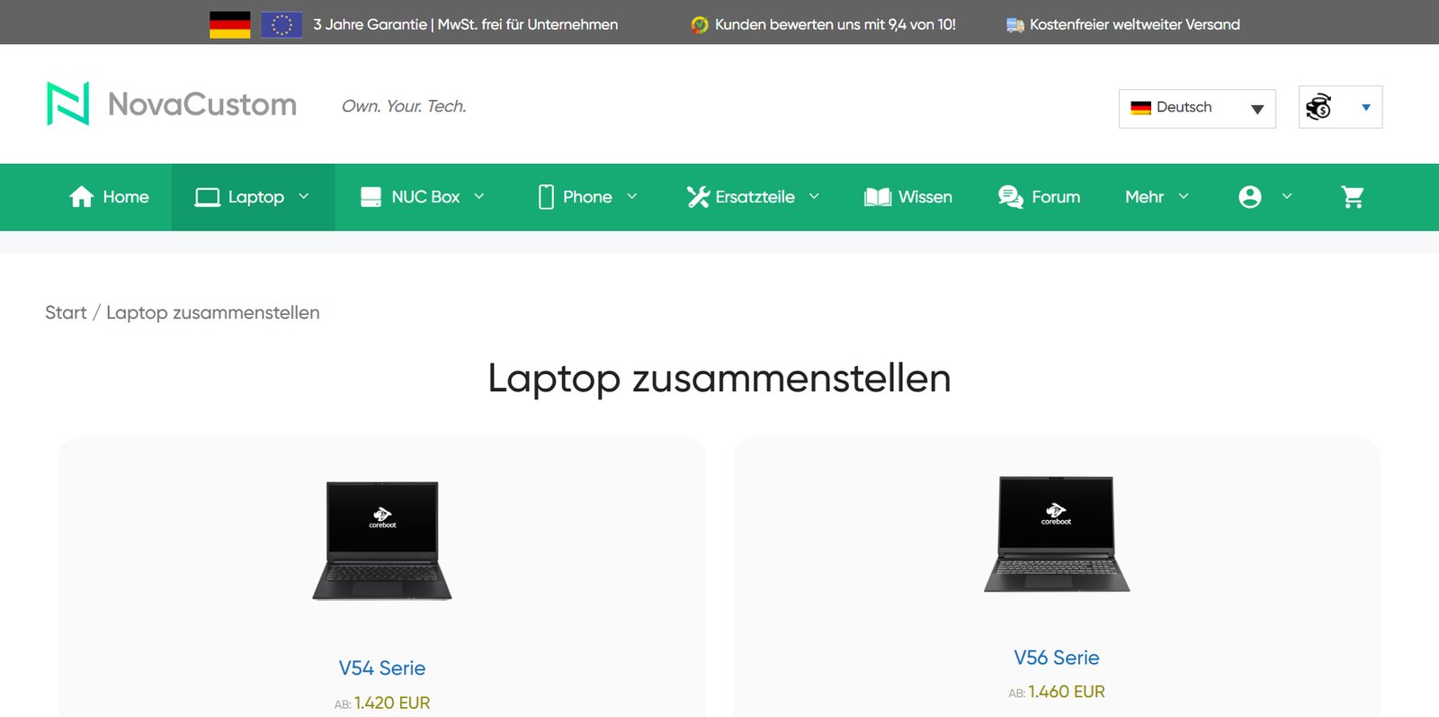 Laptop Konfigurator