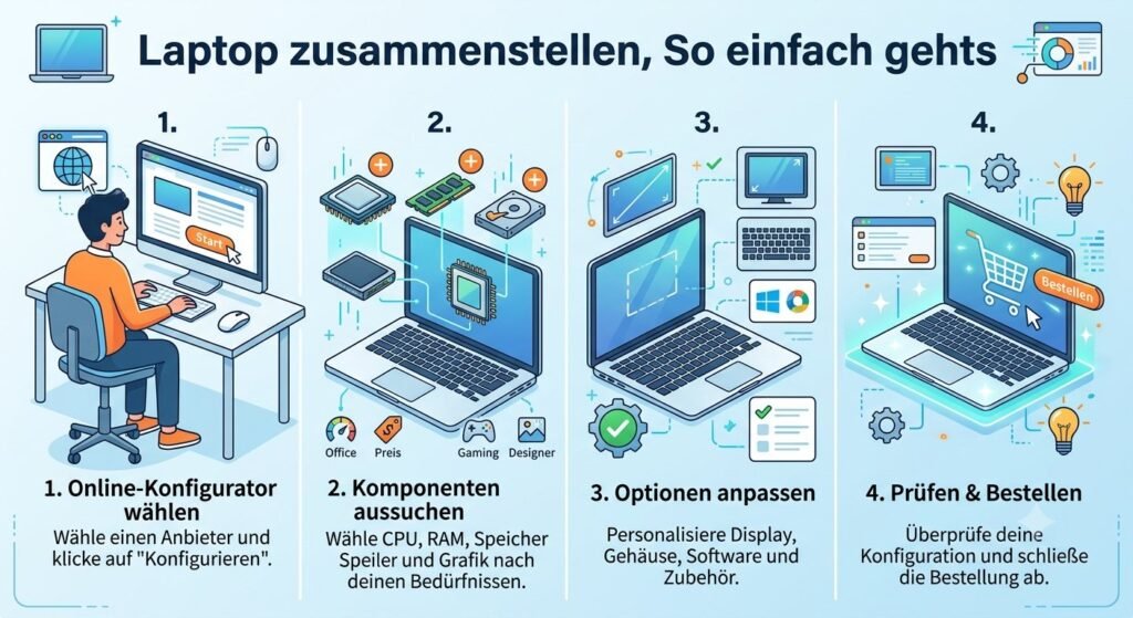 Laptop zusammenstellen So einfach gehts